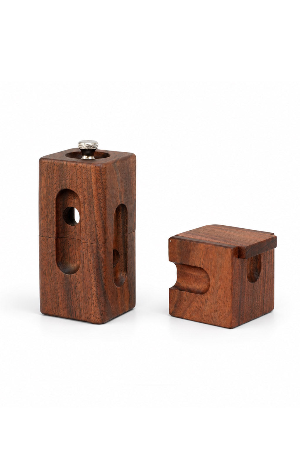 Pico Pepper mill and Salt Cellar Set, Walnut